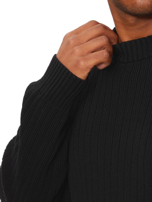 CK JEANS Sweter z okrągłym dekoltem i regularnym krojem ck czarny - Koszulki męskie