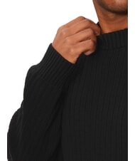 CALVIN KLEIN CK JEANS Sweter z okrągłym dekoltem i regularnym krojem ck czarny - Koszulki męskie - 3
