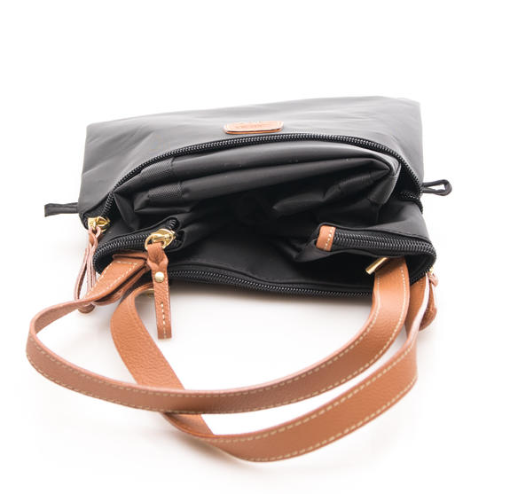 X-BAG Torba na ramię/torba crossbody Czarny/Tytoniowy - Torby damskie