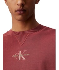 CALVIN KLEIN CK JEANS Sweter bawełniany z logo masło jabłkowe - Koszulki męskie - 3
