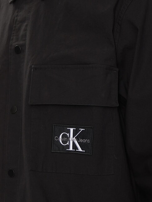 CK JEANS Luźna koszula typu cargo z długim rękawem ck czarny - Koszule męskie