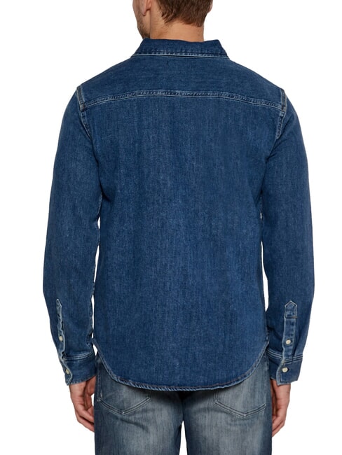 CK JEANS Koszula dżinsowa z długim rękawem o regularnym kroju ciemny denim - Koszule męskie