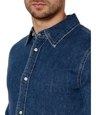 CALVIN KLEIN CK JEANS Koszula dżinsowa z długim rękawem o regularnym kroju ciemny denim - Koszule męskie - 3