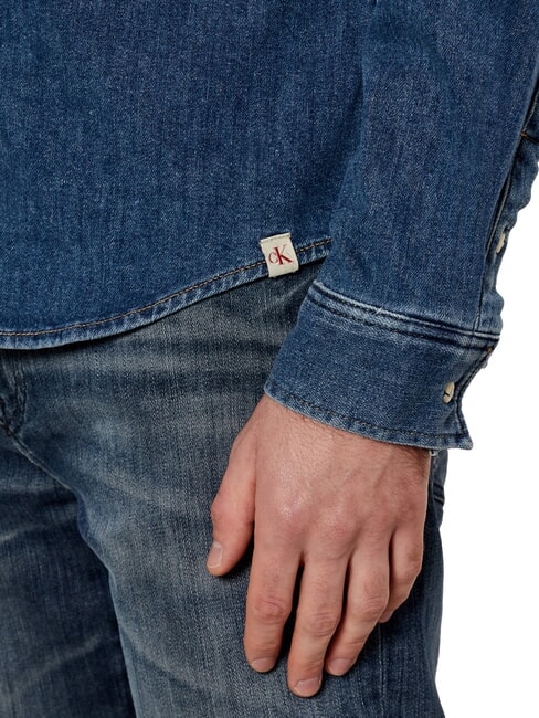 CK JEANS Koszula dżinsowa z długim rękawem o regularnym kroju ciemny denim - Koszule męskie