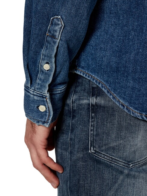 CK JEANS Koszula dżinsowa z długim rękawem o regularnym kroju ciemny denim - Koszule męskie