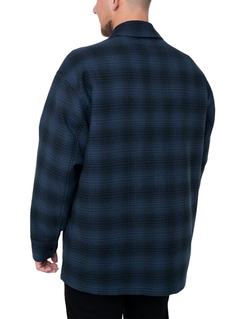 CK JEANS Koszula w kratkę oversize z długim rękawem czarny / sprawdzenie tuszu - Koszule męskie