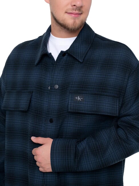 CK JEANS Koszula w kratkę oversize z długim rękawem czarny / sprawdzenie tuszu - Koszule męskie