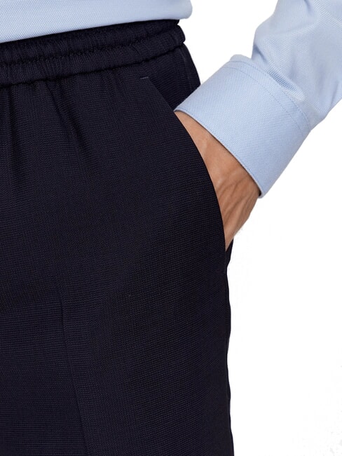 CK Spodnie wełniane z prostymi nogawkami Calvin Navy - Spodnie męskie