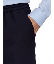 CALVIN KLEIN CK Spodnie wełniane z prostymi nogawkami Calvin Navy - Spodnie męskie - 3