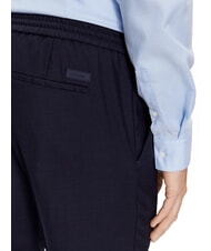 CALVIN KLEIN CK Spodnie wełniane z prostymi nogawkami Calvin Navy - Spodnie męskie - 4