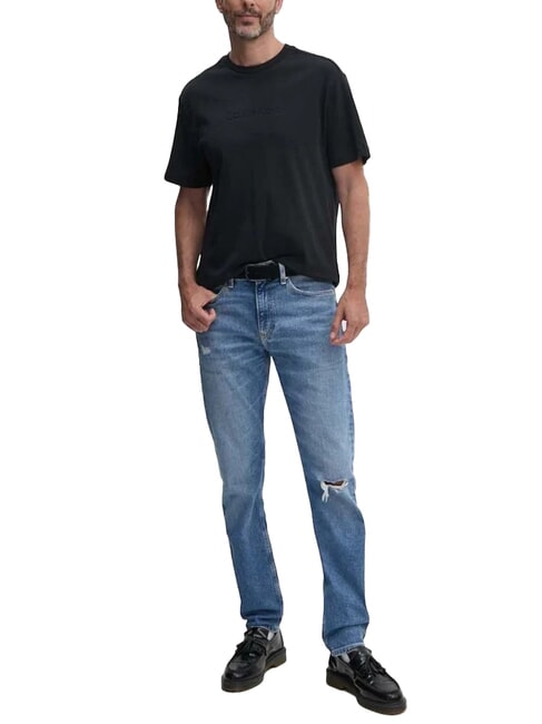 CK JEANS Jeansy zwężane ku dołowi z wysokim stanem drelich - Jeansy męskie