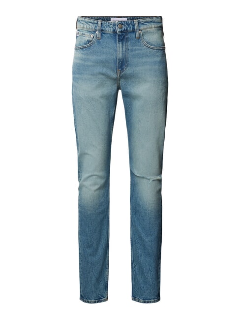 CK JEANS Jeansy o dopasowanym kroju z przetarciami drelich - Jeansy męskie