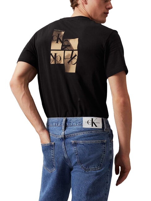 CK JEANS Koszulka z nadrukiem wielobokowym, regularny kr&oacute;j ck czarny - Koszulki męskie