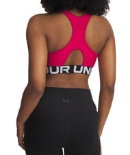 UNDER ARMOUR HG MID Biustonosz sportowy cieniowana fuksja - Biustonosze damskie - 2