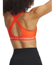 UNDER ARMOUR CROSSBACK MID Biustonosz sportowy ogień - Biustonosze damskie - 2