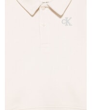 CALVIN KLEIN CK KIDS Bluza bawełniana w stylu polo szara czapka biała - Bluzy dziecięce - 3
