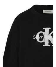 CALVIN KLEIN CK KIDS Bluza z okrągłym dekoltem i logo Sherpa ck czarny - Bluzy dziecięce - 6