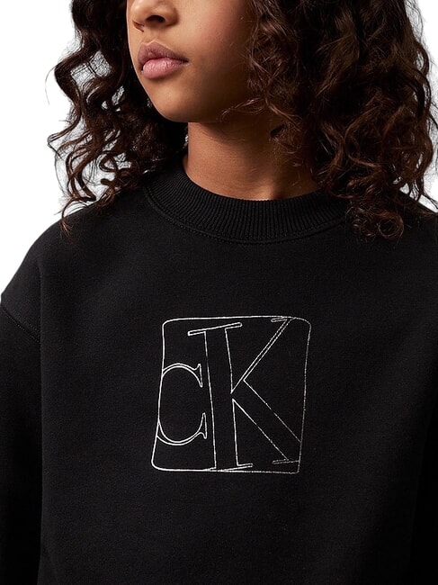CK KIDS Bluza z okrągłym dekoltem i nadrukiem ck czarny - Bluzy dziecięce
