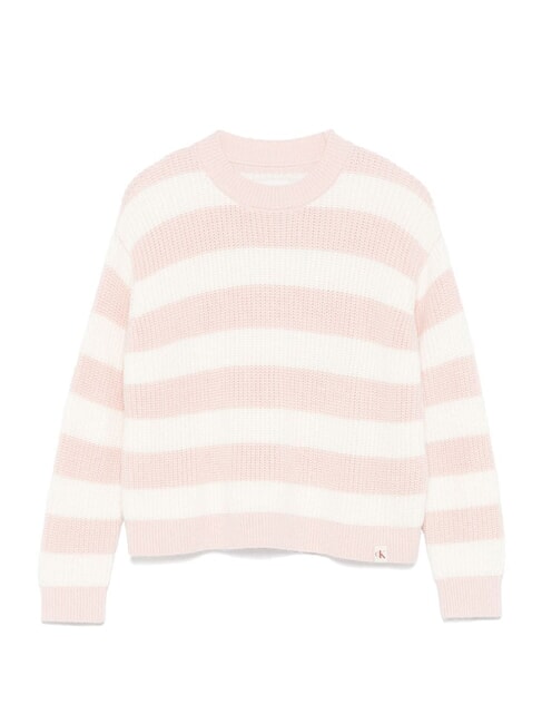 CK KIDS Sweter w paski z okrągłym dekoltem bita śmietana brzoskwiniowa - Swetry dziecięce