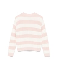 CALVIN KLEIN CK KIDS Sweter w paski z okrągłym dekoltem bita śmietana brzoskwiniowa - Swetry dziecięce - 4