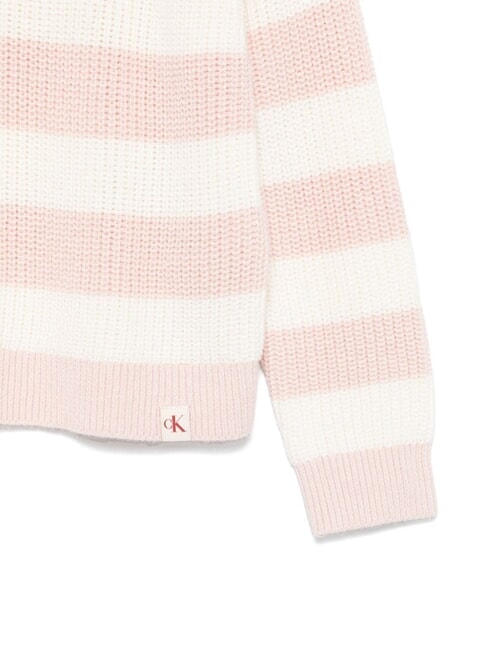 CK KIDS Sweter w paski z okrągłym dekoltem bita śmietana brzoskwiniowa - Swetry dziecięce