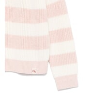 CALVIN KLEIN CK KIDS Sweter w paski z okrągłym dekoltem bita śmietana brzoskwiniowa - Swetry dziecięce - 5