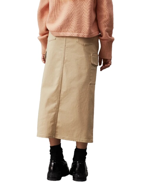 CK KIDS Sp&oacute;dnica cargo z rozcięciem blady khaki - Sp&oacute;dniczki dla małych dziewczynek