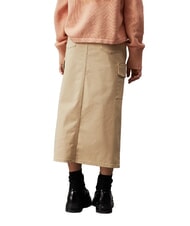 CALVIN KLEIN CK KIDS Sp&oacute;dnica cargo z rozcięciem blady khaki - Sp&oacute;dniczki dla małych dziewczynek - 2