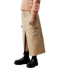 CALVIN KLEIN CK KIDS Sp&oacute;dnica cargo z rozcięciem blady khaki - Sp&oacute;dniczki dla małych dziewczynek - 4