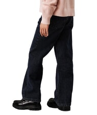CALVIN KLEIN CK KIDS Jeansy dziewczęce o luźnym kroju niebiesko-czarny sztywny - Spodnie dziecięce - 2