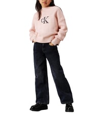 CALVIN KLEIN CK KIDS Jeansy dziewczęce o luźnym kroju niebiesko-czarny sztywny - Spodnie dziecięce - 4