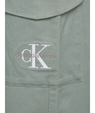 CALVIN KLEIN CK KIDS Dziewczęce bawełniane spodnie cargo meteoryt zielony - Spodnie dziecięce - 4