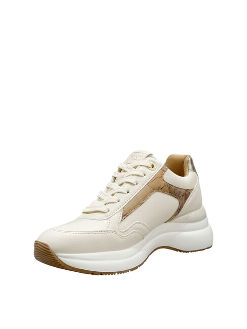 GEO JR Wysokie trampki ecru/geo beżowy - Buty damskie