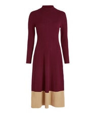 TOMMY HILFIGER TH  Sukienka wełniana głęboko czerwony - Odzież damska - 4