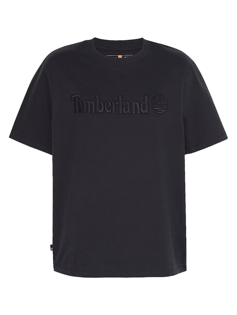 EMBROIDERY TONAL Koszulka bawełniana CZARNY - Koszulki męskie