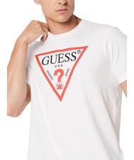 GUESS TRI LOGO Koszulka bawełniana czysto biały - Koszulki męskie - 3