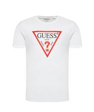 GUESS TRI LOGO Koszulka bawełniana czysto biały - Koszulki męskie - 4