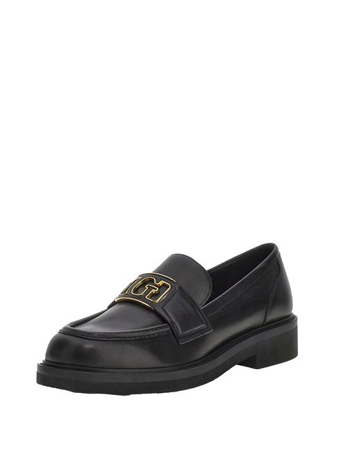SHUTTLE  Mokasyny sk&oacute;rzane CZARNY - Buty damskie