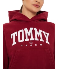 TOMMY HILFIGER TH JEANS Bluza z kapturem damska czerwony dywan - Bluzy damskie - 3
