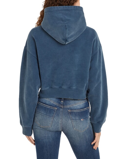 TH JEANS Bluza z kapturem damska ciemna noc granatowa - Bluzy damskie