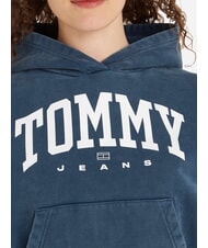 TOMMY HILFIGER TH JEANS Bluza z kapturem damska ciemna noc granatowa - Bluzy damskie - 3