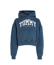TOMMY HILFIGER TH JEANS Bluza z kapturem damska ciemna noc granatowa - Bluzy damskie - 4