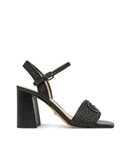 GUESS GANIKA Wysokie sandały z pasem z rafii CZARNY - Buty damskie - 2