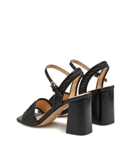 GUESS GANIKA Wysokie sandały z pasem z rafii CZARNY - Buty damskie - 5