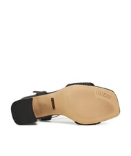 GUESS GANIKA Wysokie sandały z pasem z rafii CZARNY - Buty damskie - 6