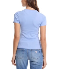 GUESS JEANS EMBRO SLIM Prążkowana koszulka z kr&oacute;tkim rękawem świeży zendy blue - Koszulki i topy damskie - 2
