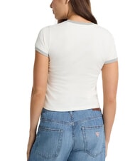 GUESS JEANS LOGO STAMP Koszulka z kr&oacute;tkim rękawem i dopasowanym krojem - Koszulki i topy damskie