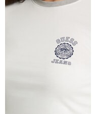 GUESS JEANS LOGO STAMP Koszulka z kr&oacute;tkim rękawem i dopasowanym krojem czysto biały wrzos - Koszulki i topy damskie - 3