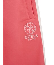 GUESS KIDS ACTIVE Spodnie dresowe typu jogger z paskami po bokach soczysty r&oacute;ż - Dresy dziecięce - 4