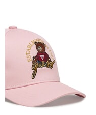 GUESS KIDS Czapka baseballowa z haftowanym misiem wata cukrowa r&oacute;żowa - Czapki dziecięce - 3